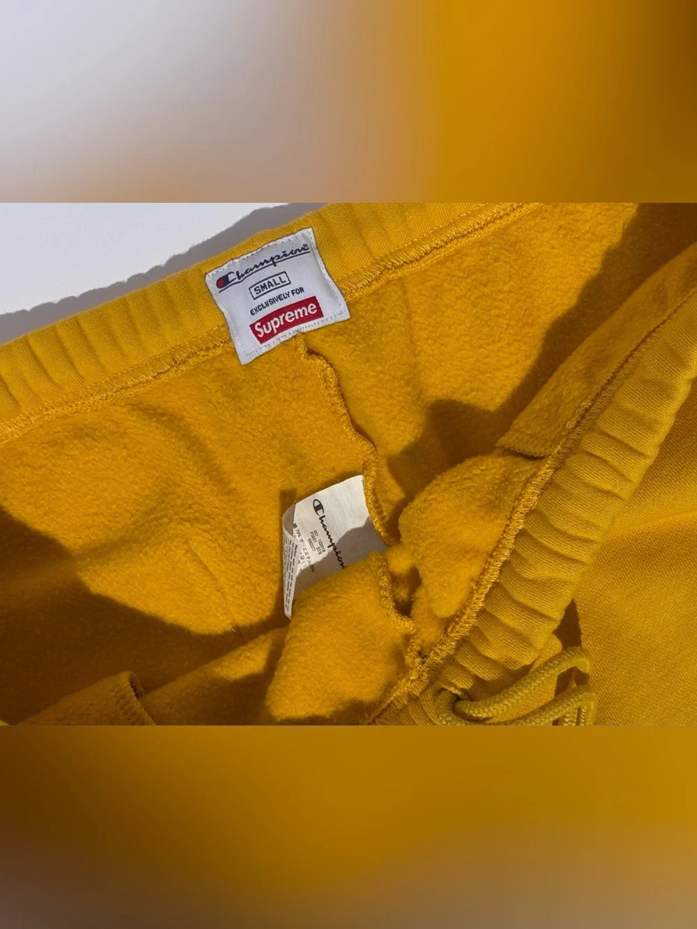 Supreme Champion Chrome Sweatpants in Gold *AUTHENTIC & RARE*